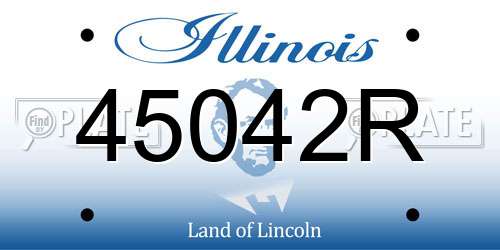 45042R Illinois License Plate