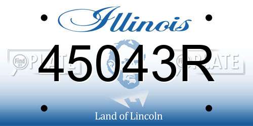 45043R Illinois License Plate