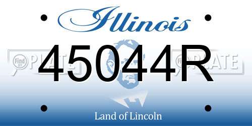 45044R Illinois License Plate