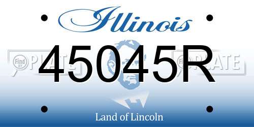 45045R Illinois License Plate