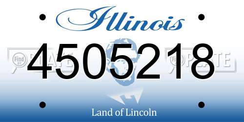 4505218 Illinois License Plate