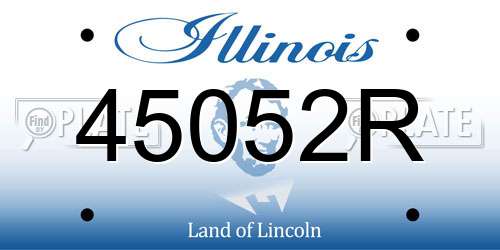 45052R Illinois License Plate
