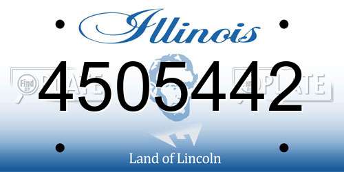 4505442 Illinois License Plate