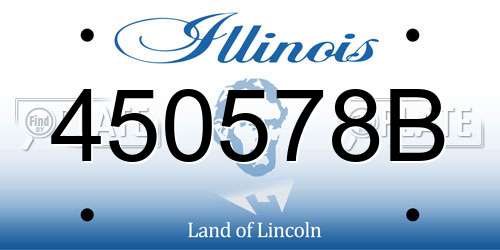 450578B Illinois License Plate