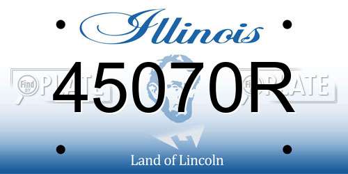 45070R Illinois License Plate