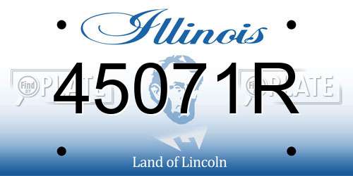45071R Illinois License Plate