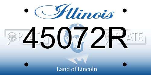 45072R Illinois License Plate