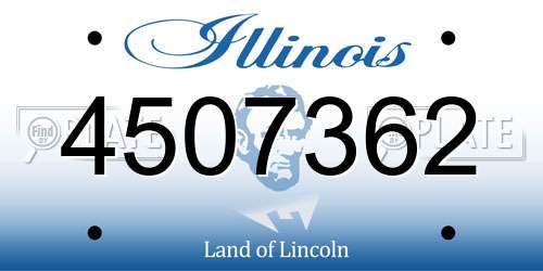 4507362 Illinois License Plate