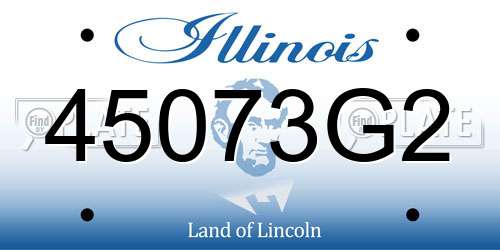 45073G2 Illinois License Plate