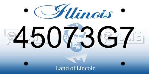 45073G7 Illinois License Plate