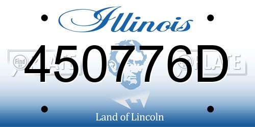450776D Illinois License Plate