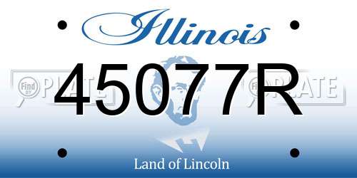45077R Illinois License Plate