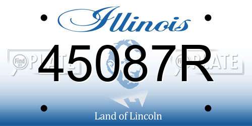45087R Illinois License Plate