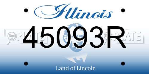 45093R Illinois License Plate