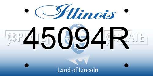45094R Illinois License Plate