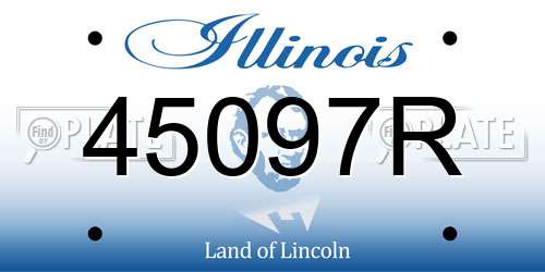 45097R Illinois License Plate