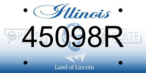 45098R Illinois License Plate