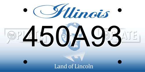 450A93 Illinois License Plate