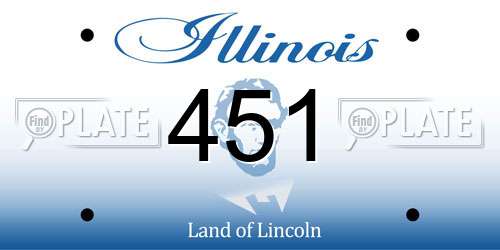 451 Illinois License Plate
