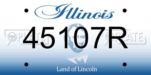 45107R Illinois License Plate
