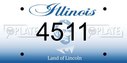 4511 Illinois License Plate