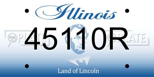 45110R Illinois License Plate