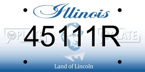 45111R Illinois License Plate
