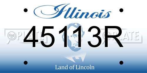 45113R Illinois License Plate