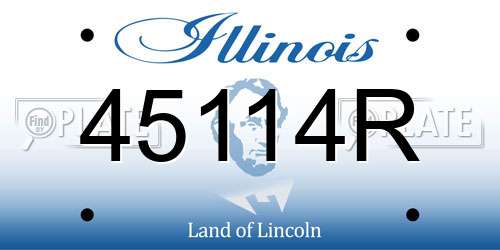 45114R Illinois License Plate