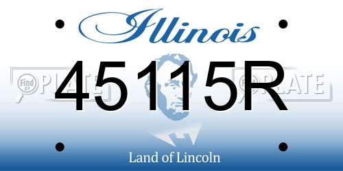 45115R Illinois License Plate