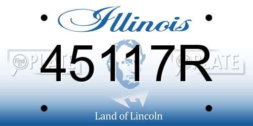 45117R Illinois License Plate