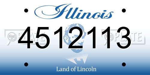 4512113 Illinois License Plate