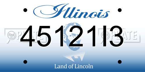 45121I3 Illinois License Plate