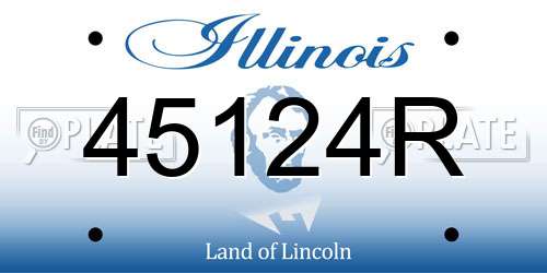 45124R Illinois License Plate