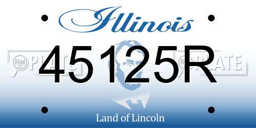 45125R Illinois License Plate