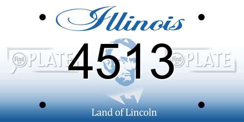 4513 Illinois License Plate