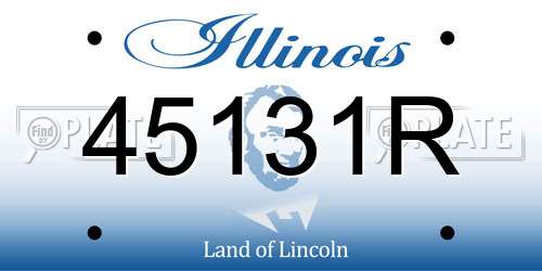 45131R Illinois License Plate