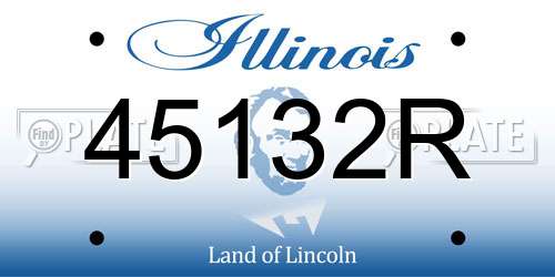 45132R Illinois License Plate