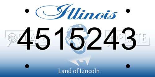 4515243 Illinois License Plate