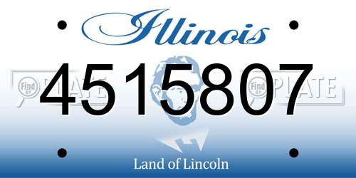 4515807 Illinois License Plate
