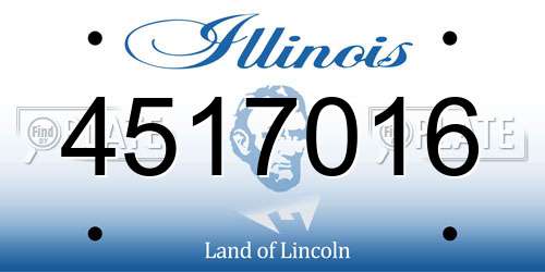 4517016 Illinois License Plate