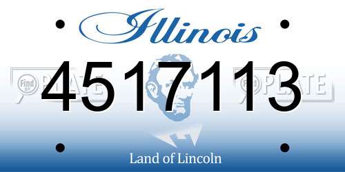4517113 Illinois License Plate