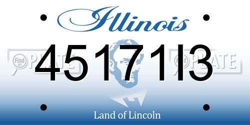 45171I3 Illinois License Plate