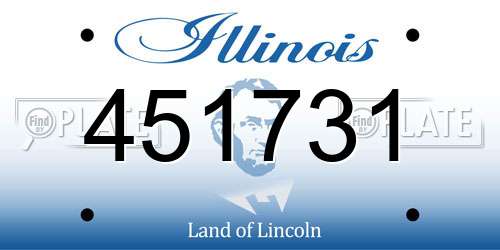 451731 Illinois License Plate
