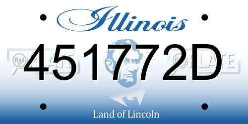 451772D Illinois License Plate
