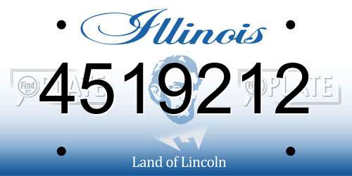 4519212 Illinois License Plate