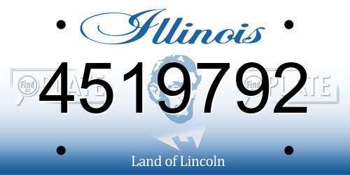 4519792 Illinois License Plate