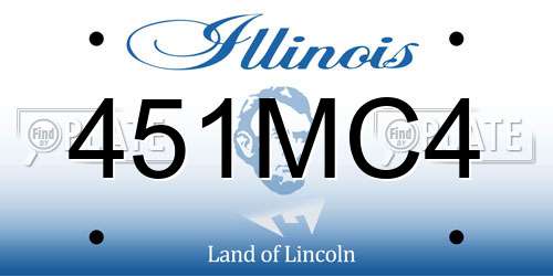 451MC4 Illinois License Plate