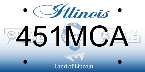 451MCA Illinois License Plate
