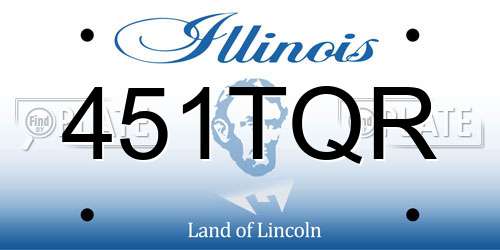 451TQR Illinois License Plate